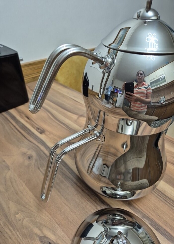 Lines Şahmeran Mega Boy Çelik Çaydanlık Takımı  - Görsel 4