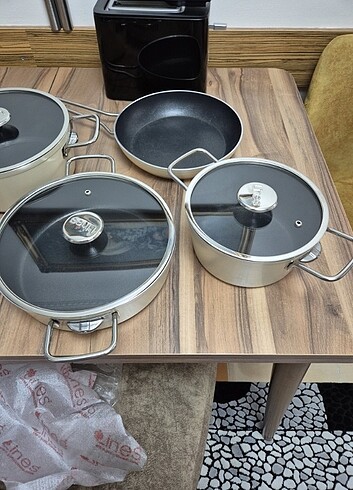 Lines Rozella 7 Parça Titanyum Tencere Seti. - Görsel 6