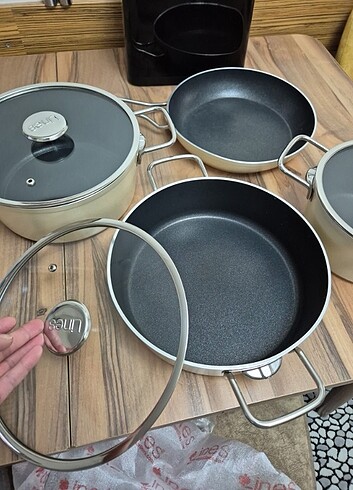 Lines Rozella 7 Parça Titanyum Tencere Seti. - Görsel 7