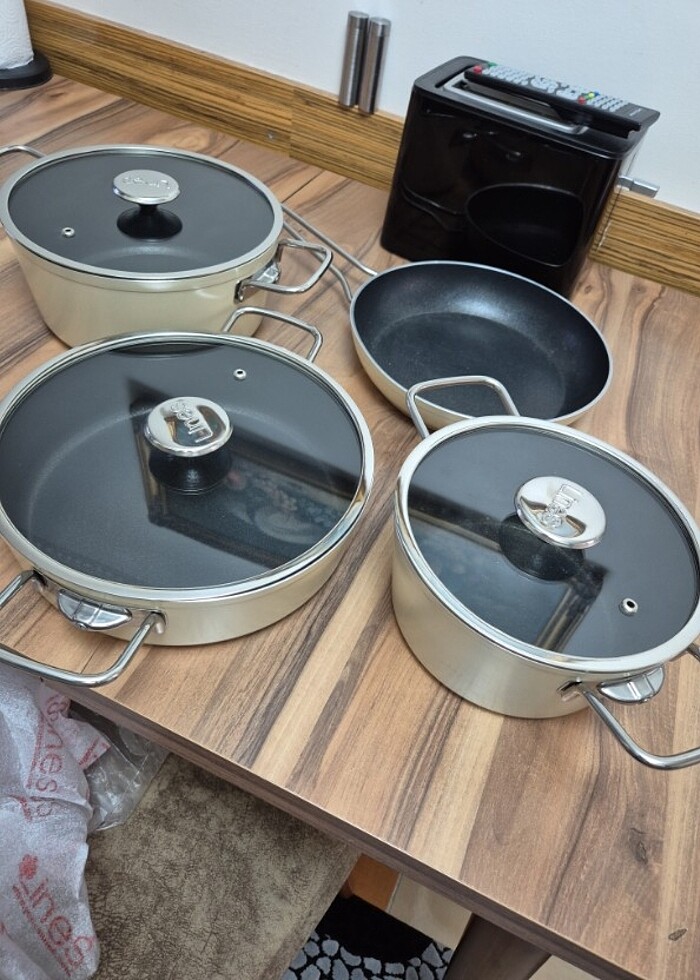 Lines Rozella 7 Parça Titanyum Tencere Seti. - Görsel 2