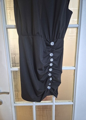 Bayan Parlak Taşlı Kısa Şık Abiye Elbise - Görsel 10