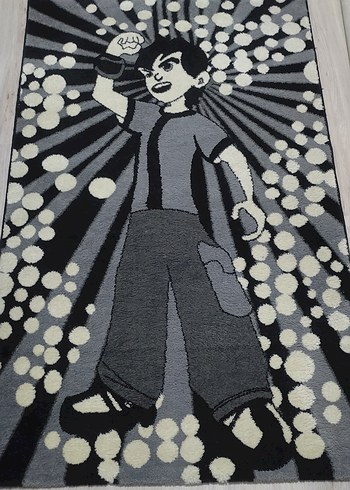 Gri Desenli Baskılı Halı - Görsel 2