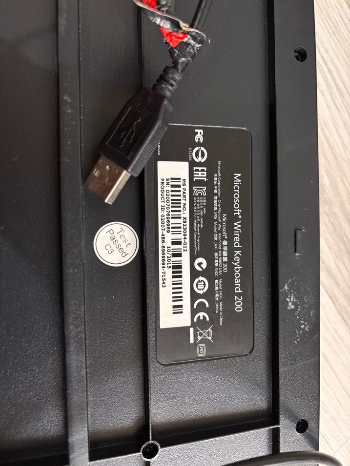 Kablolu Microsoft wWired Keyboard Siyah Standart Klavye - Görsel 2