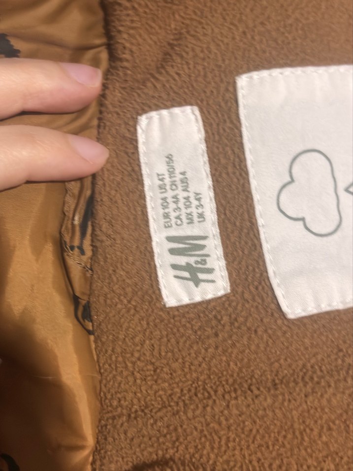 Kahverengi Kürklü Baskılı Erkek Çocuk Mont - Görsel 2