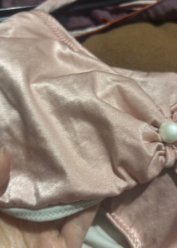 Düğmeli Pembe Mini Bikini Üstü - Görsel 2