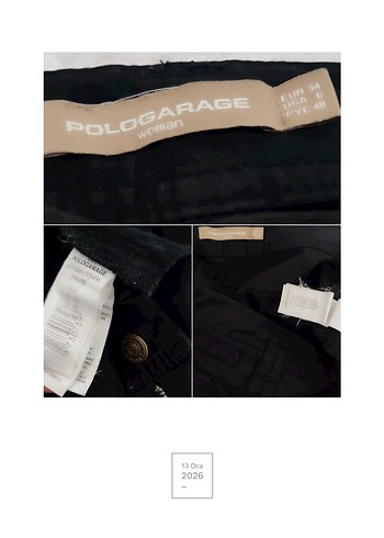 Siyah Polo garage pantalon - Görsel 4