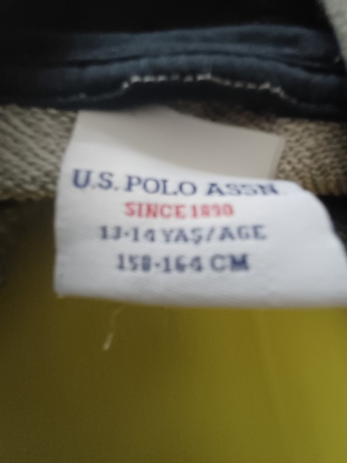 #Gri Fermuarlı Erkek Çocyk Sweatshirt#uspa#polo - Görsel 4