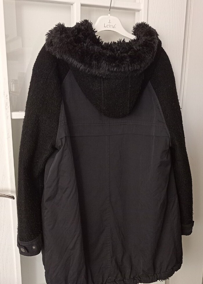 PAZARLIK YOK MAVİ MARKA KAPŞONLU KABAN - Görsel 2