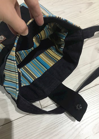  Beden lacivert Renk El yapımı Kot Çanta