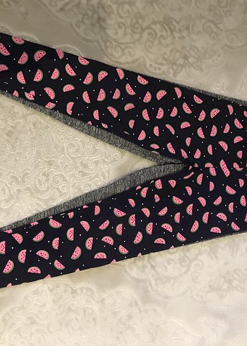 Kız Çocuk Gri ve Desenli Tayt Seti - Görsel 5