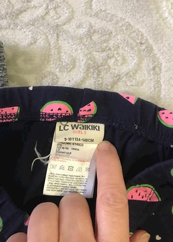 Kız Çocuk Gri ve Desenli Tayt Seti - Görsel 3