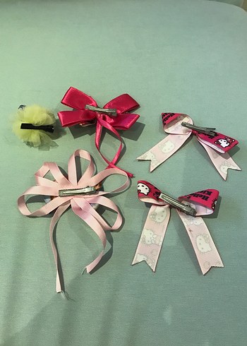 Renkli Desenli Fiyonk Saç Tokaları - Görsel 2