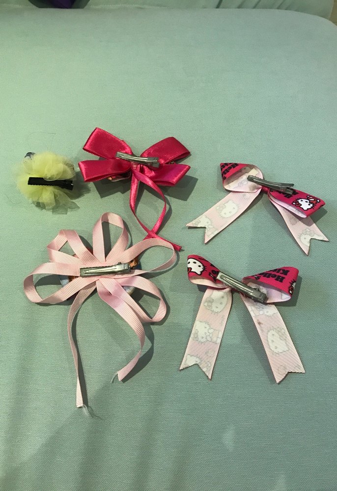 Renkli Desenli Fiyonk Saç Tokaları - Görsel 2