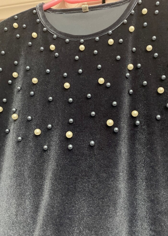 Kadife uzun elbise - Görsel 3