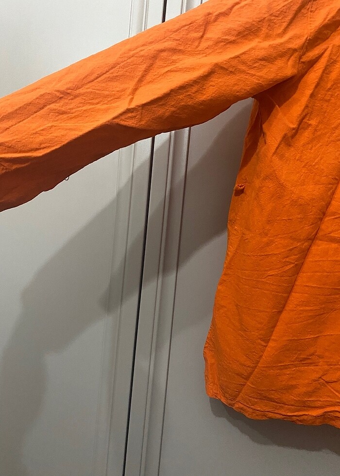 Turuncu salaş gömlek - Görsel 4