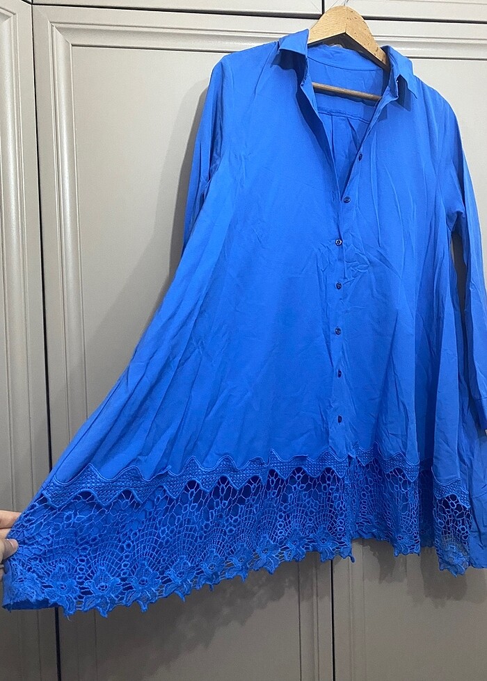 Saks mavi gömlek - Görsel 2