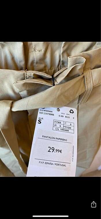 38 Beden camel Renk mango pantalon