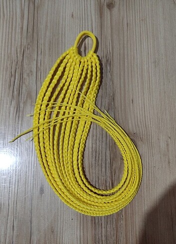 Beden sarı Renk Toka, 10 örgü uzunluk 59 sm elişi