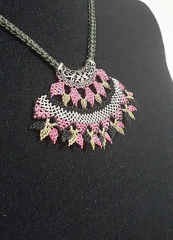 İğne oyasi kolye - Görsel 4