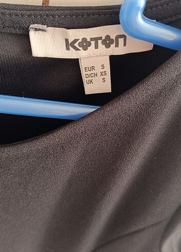 s Beden Koton Siyah Elbise 