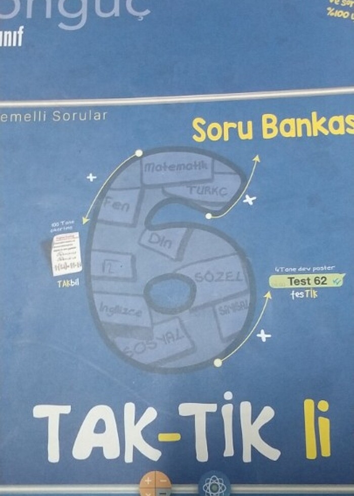 6. Sınıf Tonguç taktili soru bankası - Görsel 2