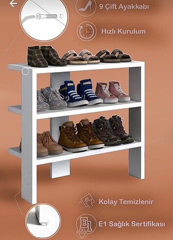 3raflı ayakkabılık