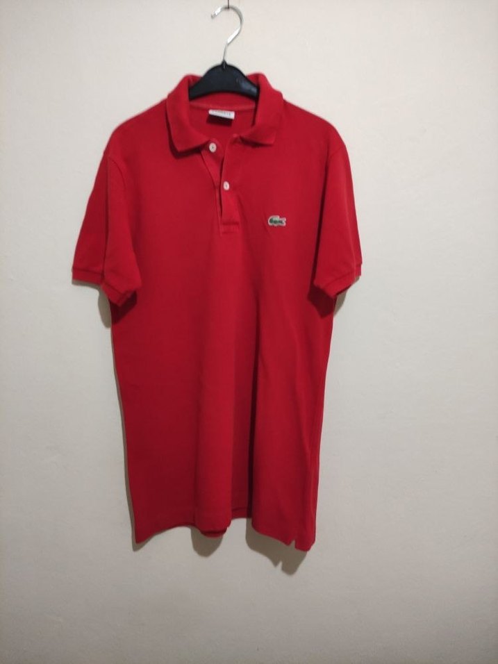 Kırmızı Erkek Polo Yaka Tişört - Görsel 2