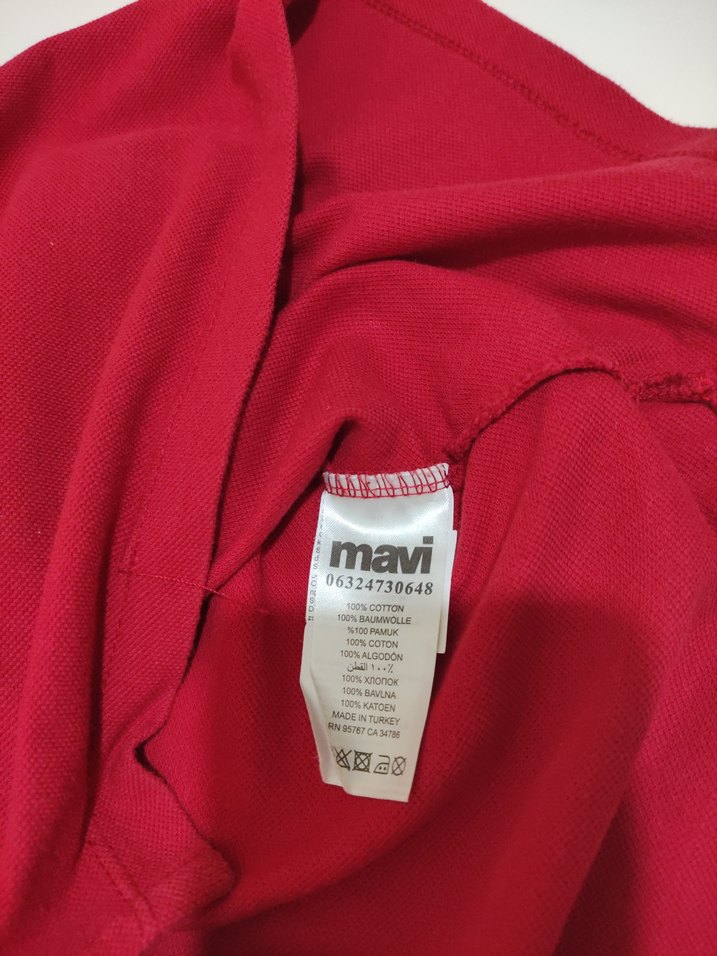 Orjinal Kırmızı Polo Yaka Kısa Kollu Erkek Tişört - Görsel 2