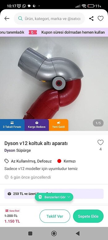 Dyson ve 12 aparat