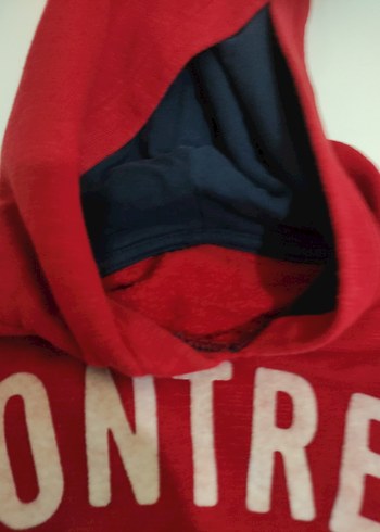 9 Yaş Beden kırmızı Renk Erkek çocuk Kapüşonlu Sweatshirt