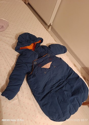 Lacivert Fermuarlı Bebek Tulumu - Görsel 2