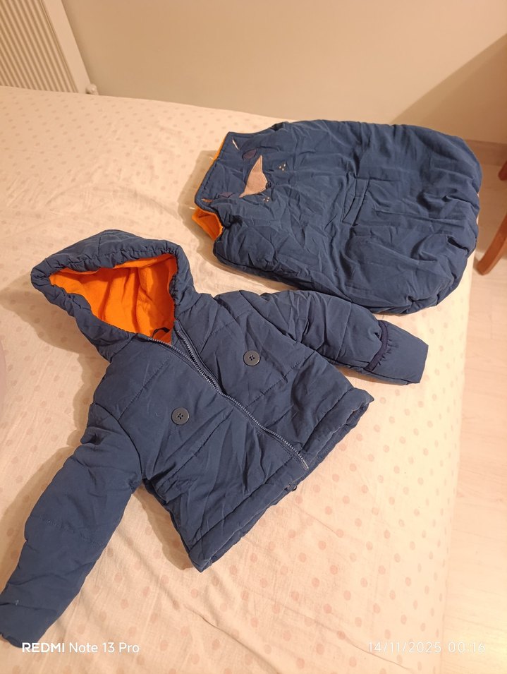 Lacivert Fermuarlı Bebek Tulumu - Görsel 5