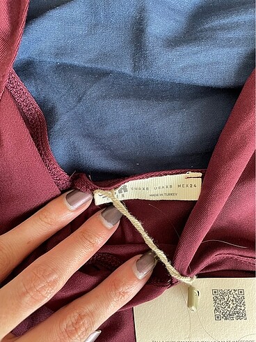 xs Beden bordo Renk stradivarius bluz
