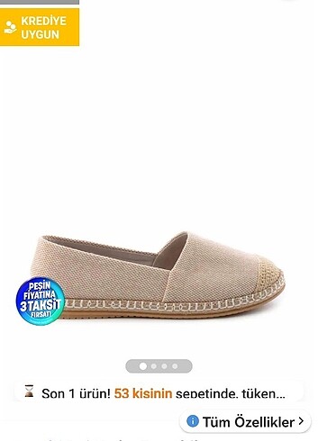 39 Beden ten rengi Renk Kadın espadril