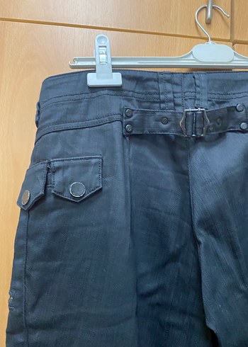 Siyah Fermuarlı Kadın Kot Pantolon - Görsel 7