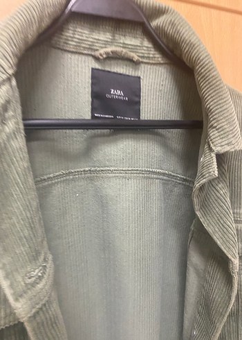 Düğmeli Yeşil Kadife Kadın Ceket - Görsel 4