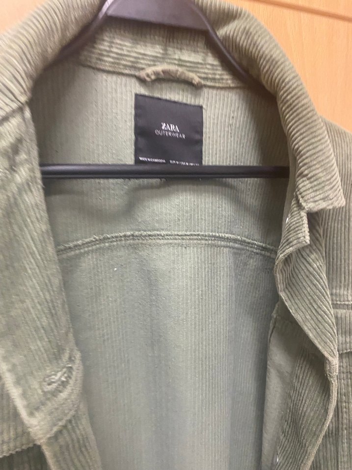 Düğmeli Yeşil Kadife Kadın Ceket - Görsel 4