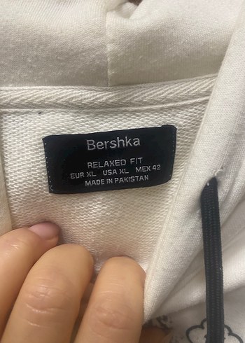 Beyaz Baskılı Kısa Kollu Oversize Sweatshirt - Görsel 3