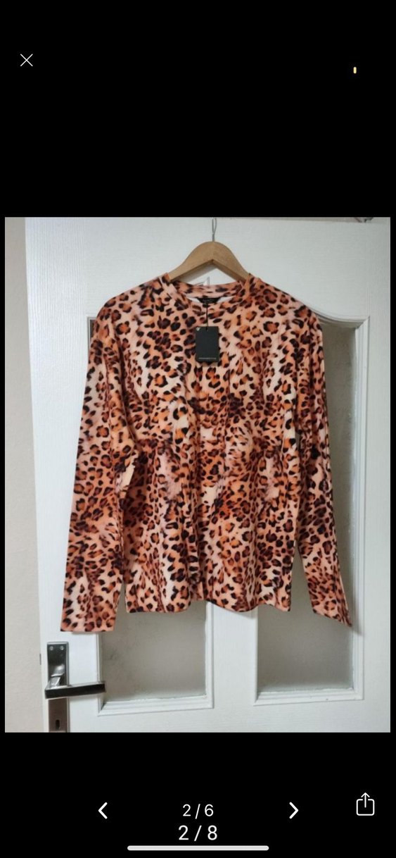 Leopar Desenli Kadın Bluz - Görsel 2