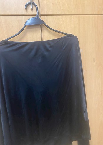 Siyah Drapeli Kadın Bluz - Görsel 3