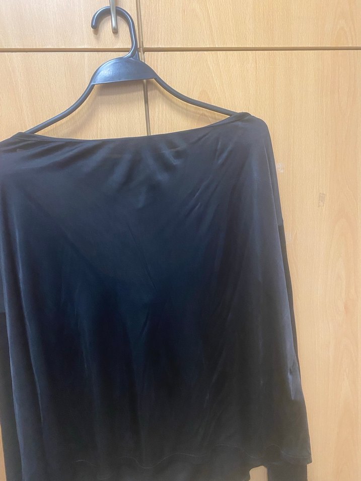 Siyah Drapeli Kadın Bluz - Görsel 3