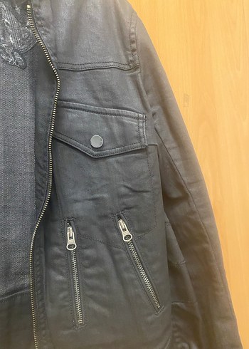 Kadın Siyah Deri Biker Ceket - Görsel 5