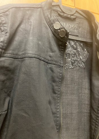 Kadın Siyah Deri Biker Ceket - Görsel 3