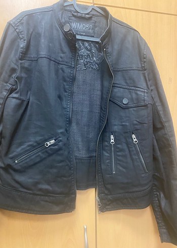 Kadın Siyah Deri Biker Ceket - Görsel 2