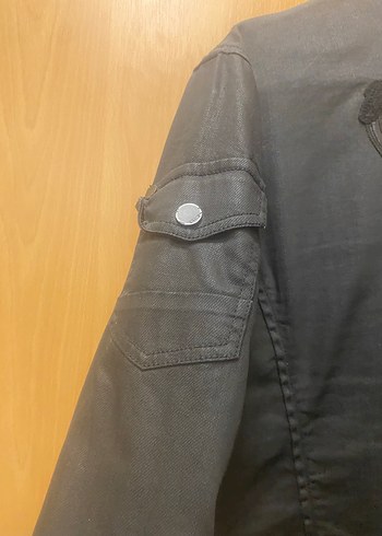 Kadın Siyah Deri Biker Ceket - Görsel 9