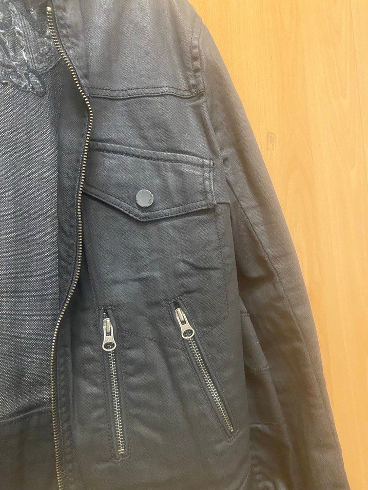 Kadın Siyah Deri Biker Ceket - Görsel 5