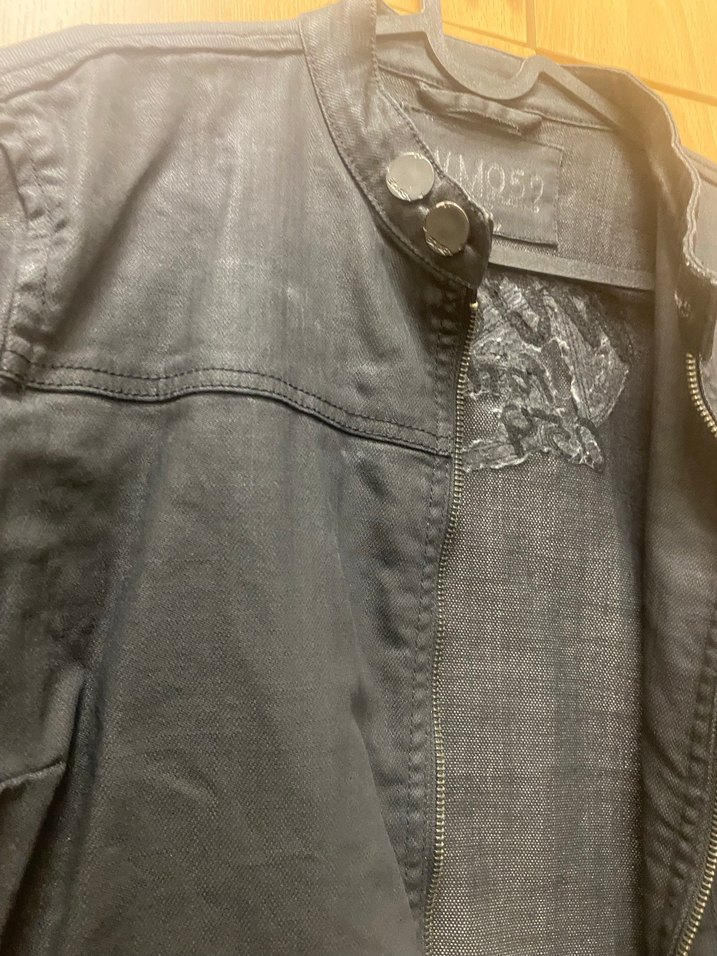 Kadın Siyah Deri Biker Ceket - Görsel 3