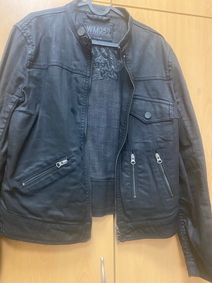 Kadın Siyah Deri Biker Ceket - Görsel 2