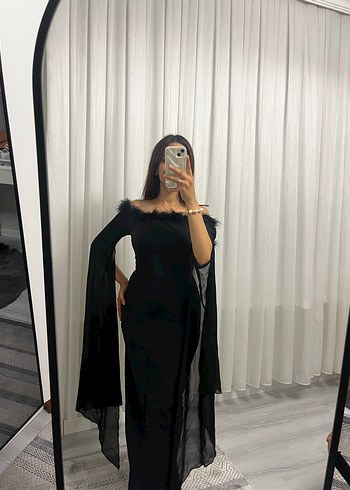 Abiye Uzun Siyah Straplez Gotik Abiye Elbise