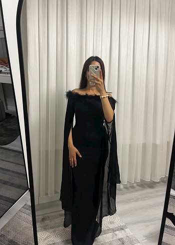 Uzun Siyah Straplez Gotik Abiye Elbise